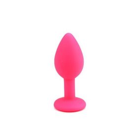 pink small anal plug fra simplepleasure med glas krystal