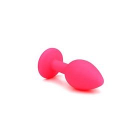 pink small anal plug fra simplepleasure med glas krystal