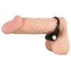 Sort silikone penisring med vibrator fra sweet smile på dildo