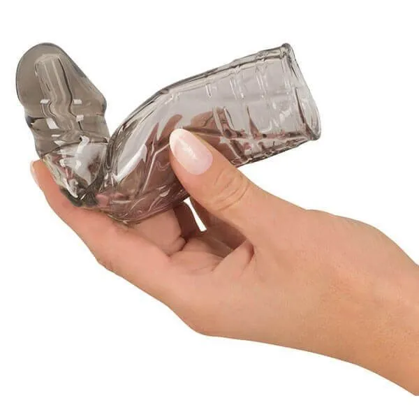transparent realistisk penis sleeve fra you2toys med hånd