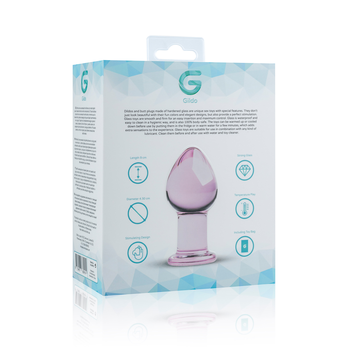 Gildo - Handmade Pink Glas Buttplug