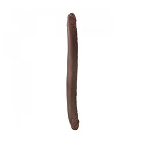 Dr. Skin Blød Brun Dobbelt Dildo 40 cm 02