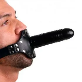 Strict Leather Ride Me Dildo Gag03