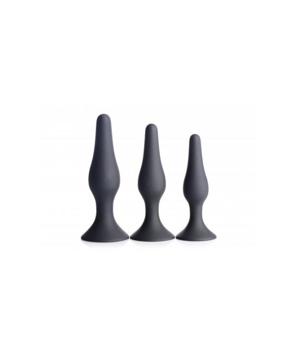 Master Series Silicone Anal Plug Sæt 3 stk