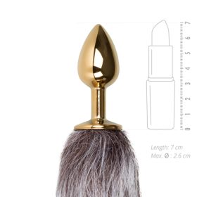 EasyToys Fox Tail Plug – Eksklusiv Metal Plug med Blød Rævehale - Guld