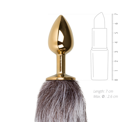 EasyToys Fox Tail Plug – Eksklusiv Metal Plug med Blød Rævehale - Guld