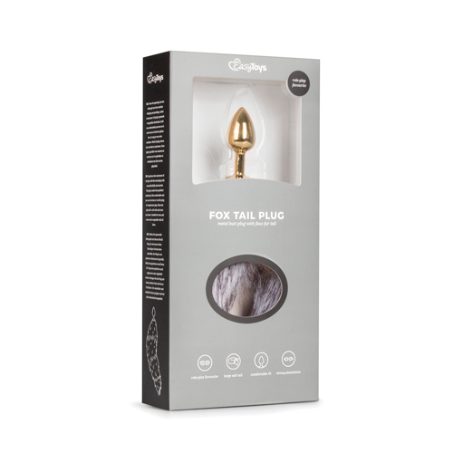EasyToys Fox Tail Plug – Eksklusiv Metal Plug med Blød Rævehale - Guld